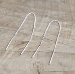 Threader earrings sterling silver
